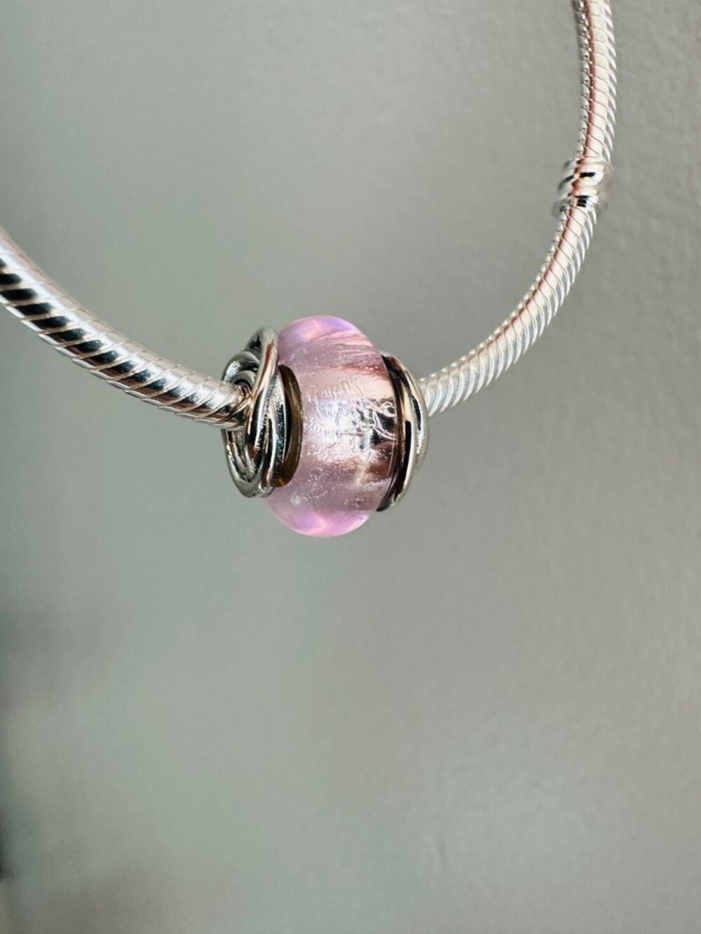 Authentic Pandora Encircled Pink Murano Glass Charm 793241C00 - Picture 9 of 9